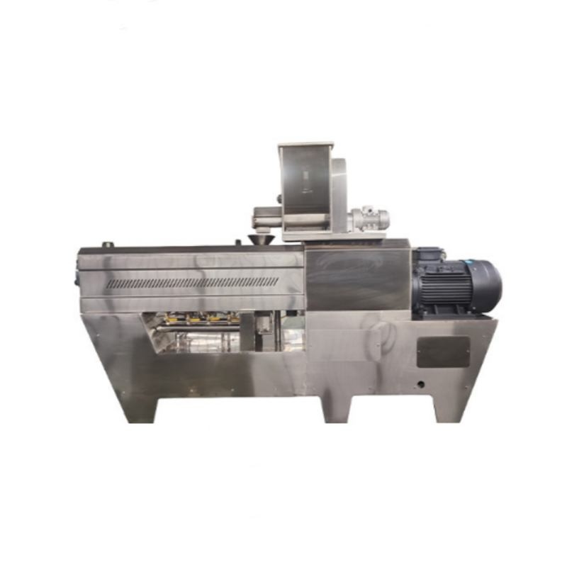 Beyaz Mavi Paslanmaz Çelik Malzeme vida besleme extruder köpek yemeği kedi yemeği extruder üretim hattı
