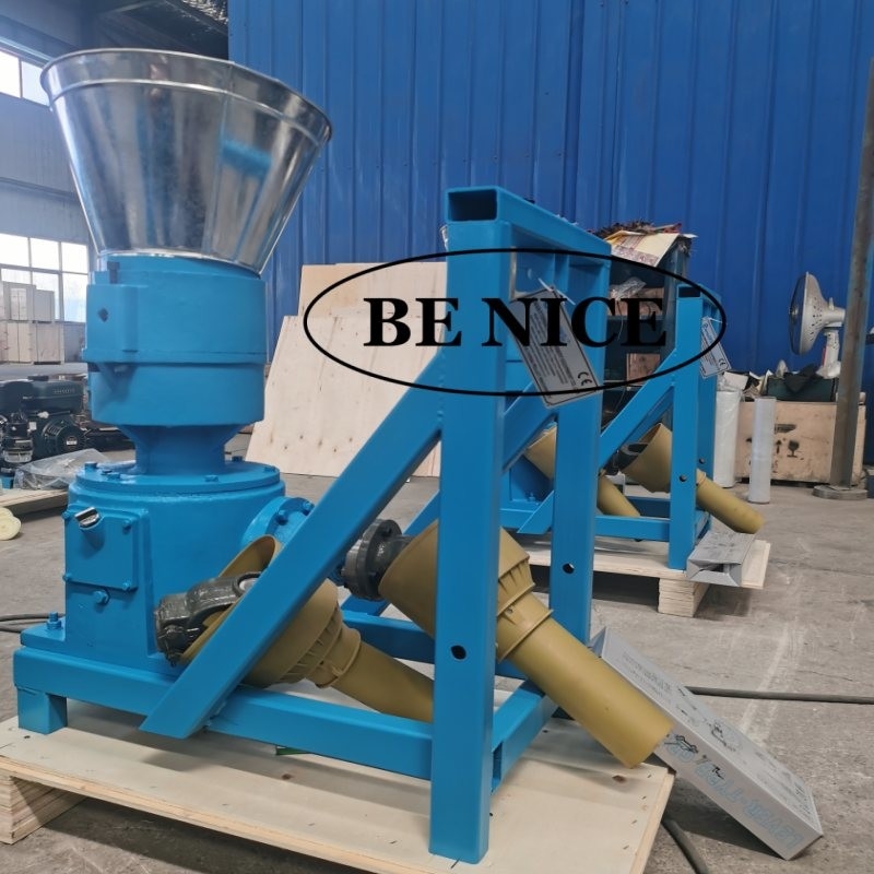 Yüksek Kapasiteli PTO Pellet Mill 2 Roleri ve 80-1000kg/h Üretim için 4mm Die ile