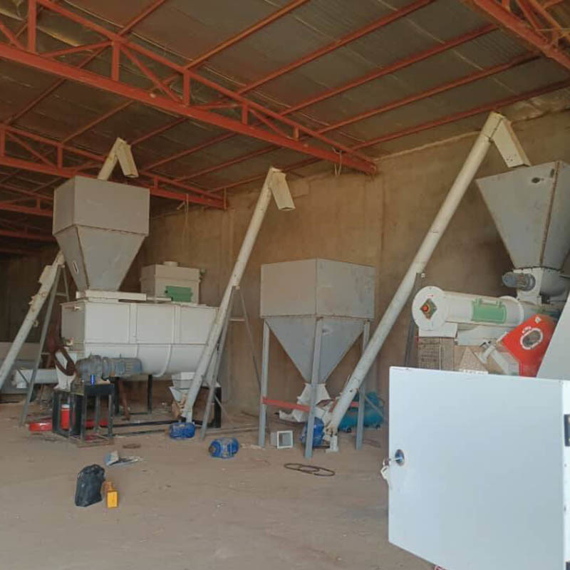 1-5 Ton Per Hour Kapasite Sığır Domuz Tavuk Hayvan Yemleri Pellet Üretim Hatı Büyük Yem Pellet Üretim Tesisi
