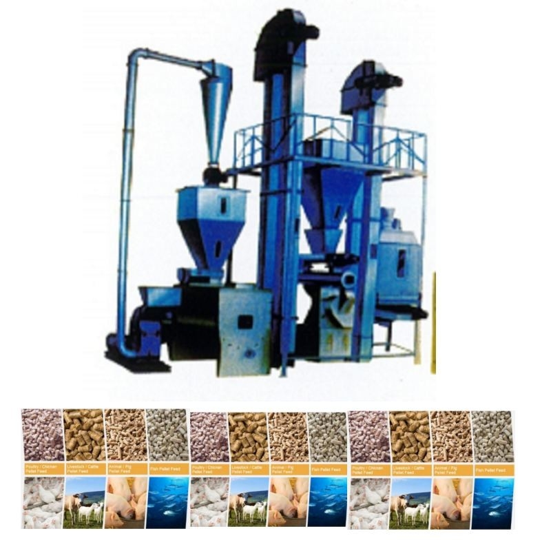 1-12mm Yem Pelleti Boyutu Hayvan Yem Pelleti Üretim Lini