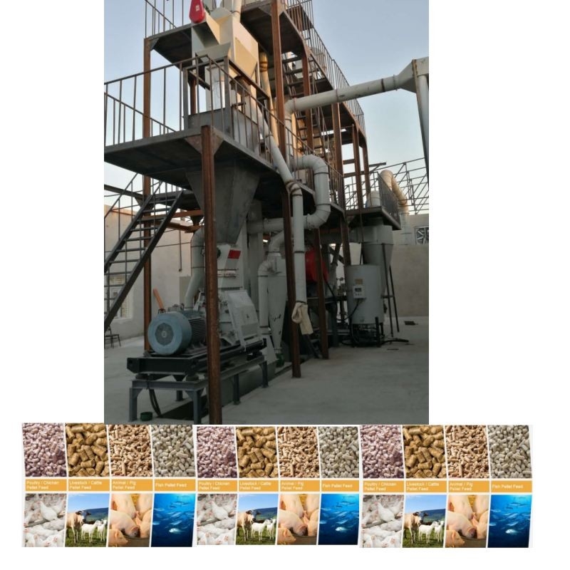 1-12mm Yem Pelleti Boyutu Hayvan Yem Pelleti Üretim Lini