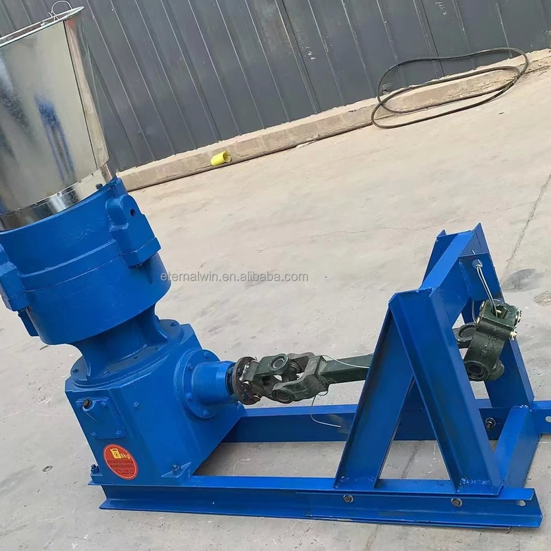 At Gücü Alaşımlı Çelik PTO Pellet Mill 12mm Die 80-1000kg/h Kapasite Ahşap Paketlenmiş Makine