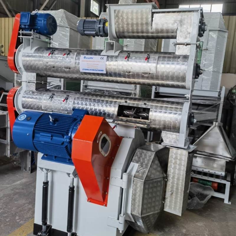 HKJ-250 Tek Kondisyonerli Tavuk Yemleri Pellet Mill Pellet Mill Machine Ring Die Feed Pellet Machine