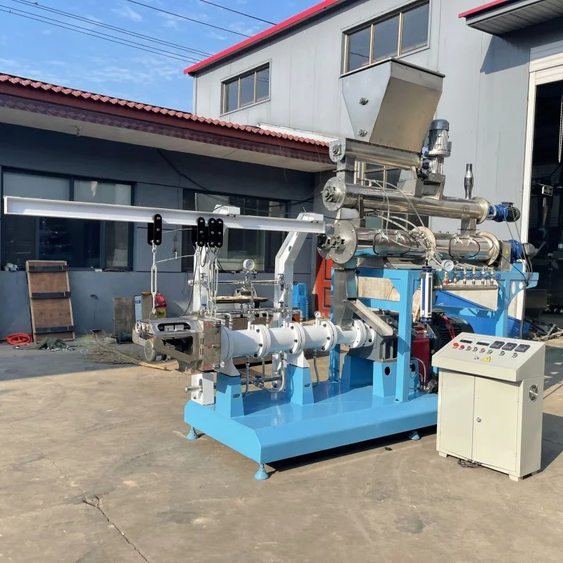 Elektrikli veya buharlı ısıtma ile paslanmaz çelik kuru tip balık besleme ekstrüzörü
