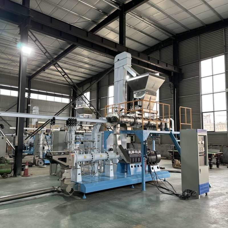 Çift vidalı besin çıkartıcı Tilapia Yüzen Balık Besini Üretim Makinesi CE / SGS Sertifikalı