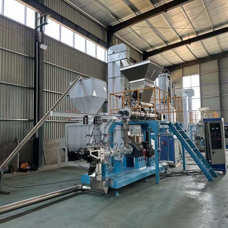 Çift vidalı besin çıkartıcı Tilapia Yüzen Balık Besini Üretim Makinesi CE / SGS Sertifikalı