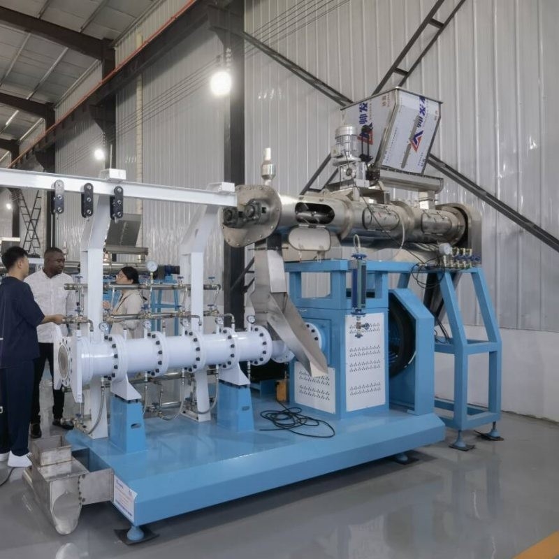 Islak Tip Tilapia Balık Beslenme Ekstrüder Makinesi Buhar Kondisyonu ile