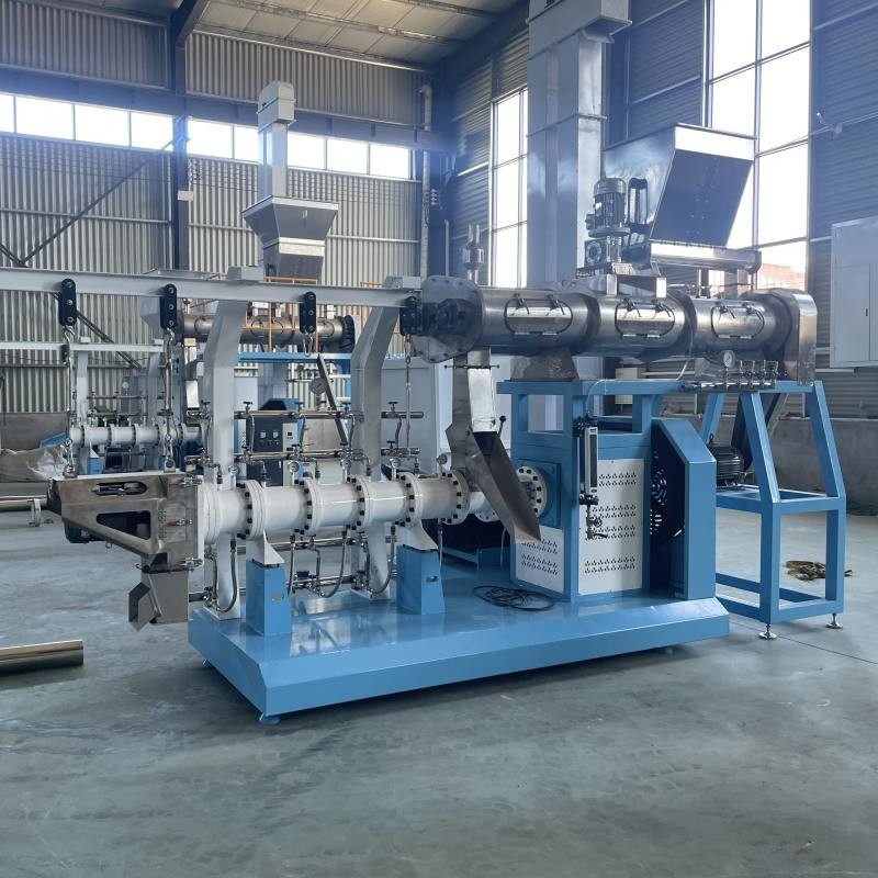 Tek Çift vida Tilapia Besin Ekstrüder Makinesi Yüzen Balık Besin Üretim Hatı CE Sertifikalı