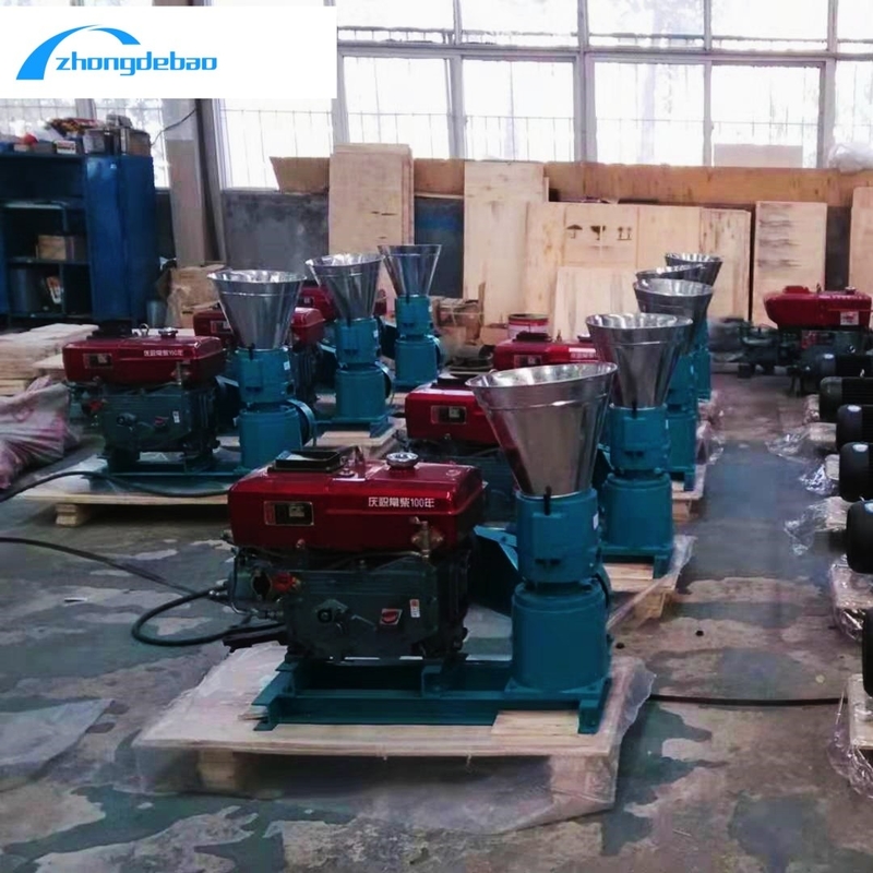 Yeni Tasarım 10HP Dizel Tipi Besin Pellet Makine 90kg/h Hayvan Besin Fabrikası Makine
