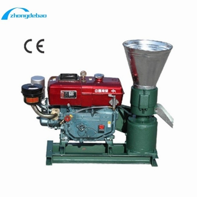 Dizel Motor Gücü Tipi 10HP Hayvan Yemleri Pellet İşleme Makinesi 90-120kg/h çıkış Yem Pellet Yapma Makinesi