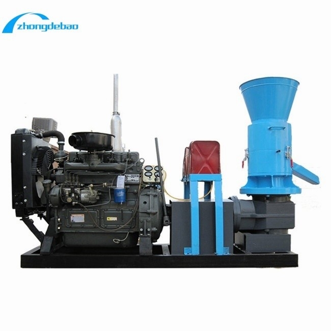 Dizel Motor Gücü Tipi 10HP Hayvan Yemleri Pellet İşleme Makinesi 90-120kg/h çıkış Yem Pellet Yapma Makinesi