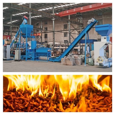 6-12mm Ahşap Yonga Pelet Makinesi 1-2tph Atık Ahşap Pelet Makinesi Yüksek Yoğunluklu