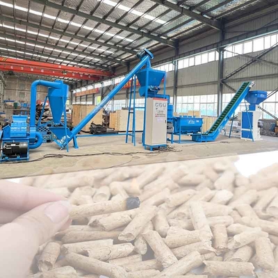 Soba Brülör Biyokütle Pelet Üretim Hattı 6mm Ahşap Pelet Üretim Tesisi