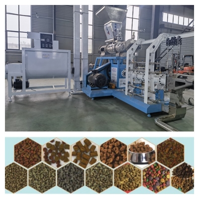 1-12mm Paslanmaz Çelik Yüzen Balık Yemi Üretim Hattı Ana Motor Gücü 5.5-132kw