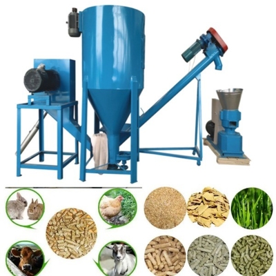 Gelişmiş Hayvan Yemi Pelet Üretim Hattı 10kw Tavuk Yemi Yapma Makinesi