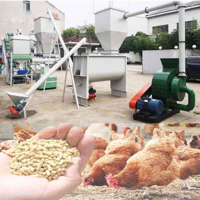 2000kg/H Kapasite Tavuk Yemleri İçin Paslanmaz Çelik Yapılışıyla Ring Die Feed Pellet Mill