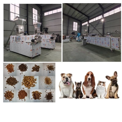 Ticari İçin 50-5000kg / H Balık Pet Şişirme Yemi Pelet Yapma Tesisi