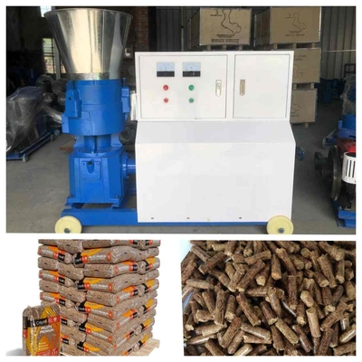 300kg / H Yüksek Presli Ahşap Pelet Değirmeni 3 Silindirli Küçük Ahşap Pelet Makinesi