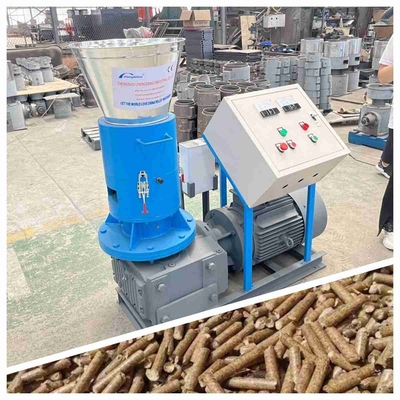 Silindirler Döndürülmüş Endüstriyel Pelet Makinesi 300kg / H 22kw Ahşap Biyokütle Peletleme Makinesi