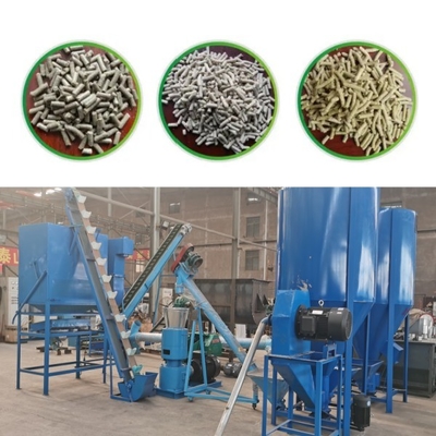 100-1200 kg/saat Hayvan Yemi Pelet Makinesi Çiftlik Düz Kalıp Pelet Değirmeni Köpek Maması