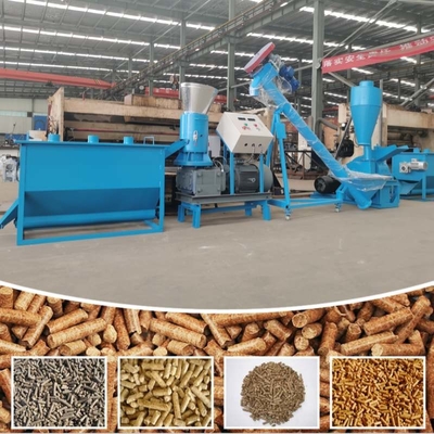Otomatik Ahşap Pelet Makinesi 250-350kg / H Küçük Biyokütle Pelet Makinesi