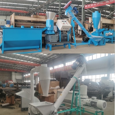Silindir Döndürmeli Ahşap Pelet Değirmeni 300KG Biyokütle Talaş Düz Kalıp Pelet Makinesi