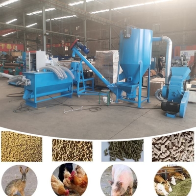 Otomatik Yem Pelet Makinesi 300-800kg / H Hayvan Tavuk Yemi Pelet Makinesi