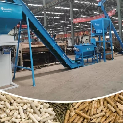 Pirinç Husk Biyokütle Pellet Üretim Liniyası 1-1.5t/H Kapasite