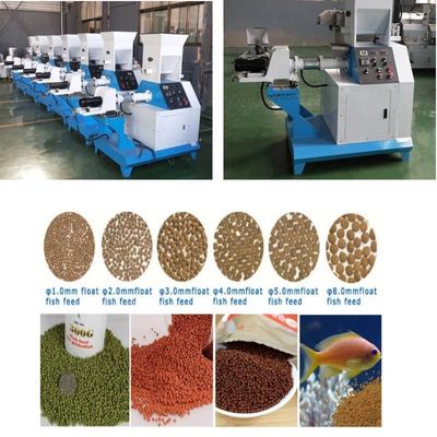 Ticari Hayvan Yemleri Ekstrüder Puffing Makinesi Yüzen Balık Yemleri Yapma Makinesi