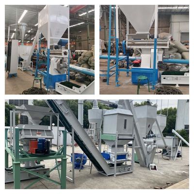 Otomatik Çuvallama Makinesi Tahıl için Hayvan Yemleri Pellet Üretim hattı 1-12mm