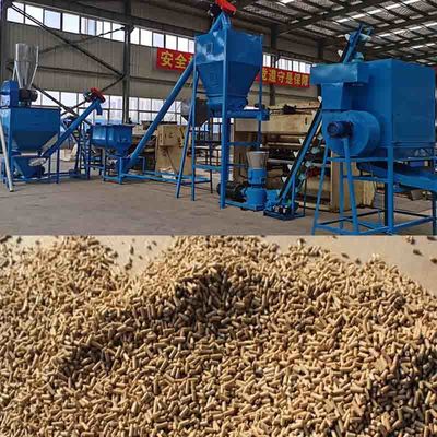 Tavuk Domuz Sığır Beslenme Pellet Mill Hayvan Beslenme Pellet Üretim Hatı Saatte 1 Ton Beslenme Pellet Mill